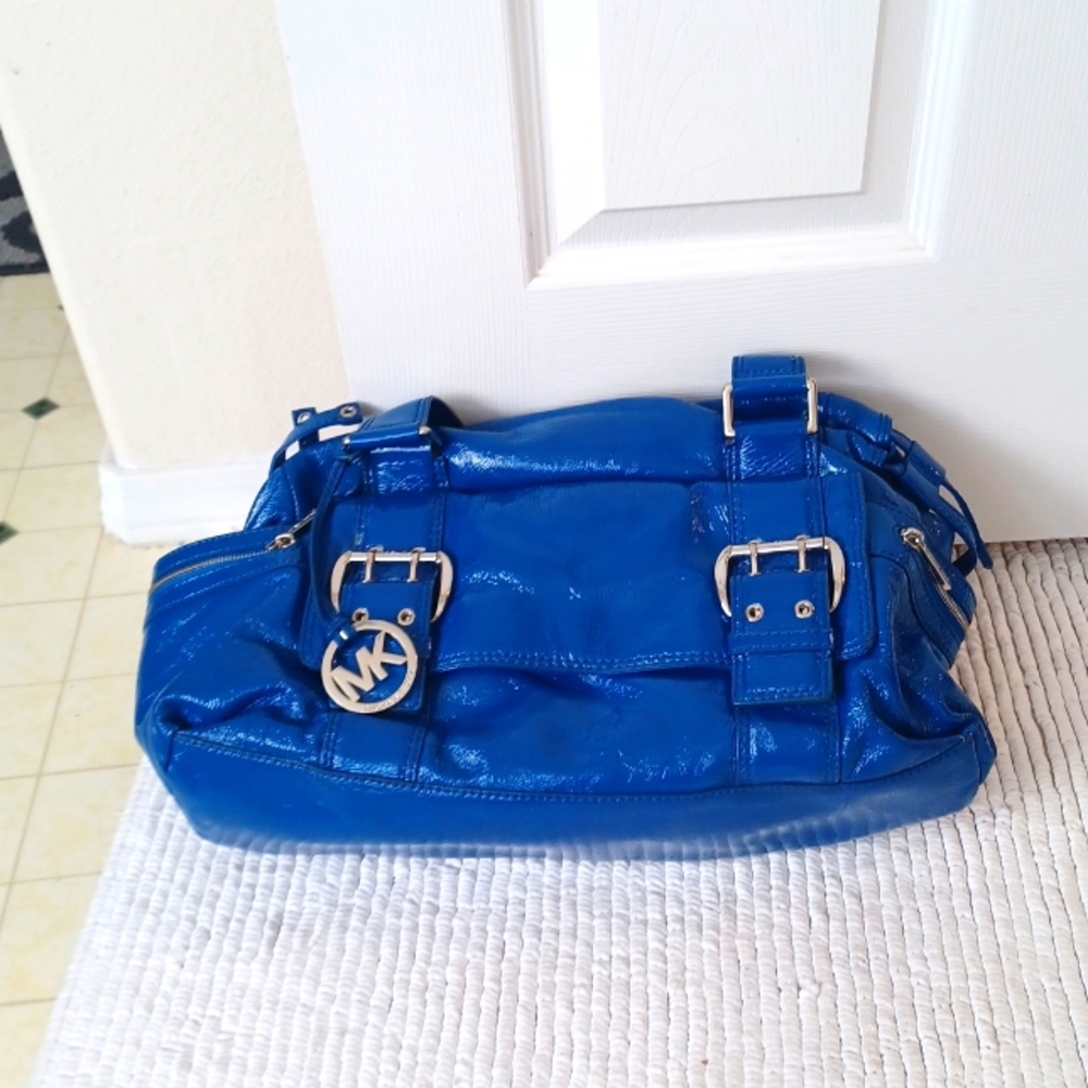 Michael Kors Patent Leather Satchel Handbag.